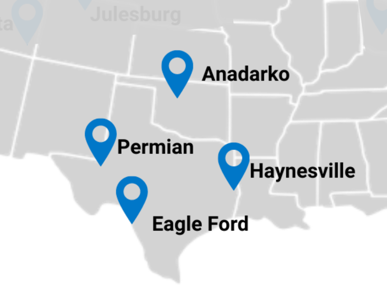 Permian, Haynesville and Eagle Ford Basin 