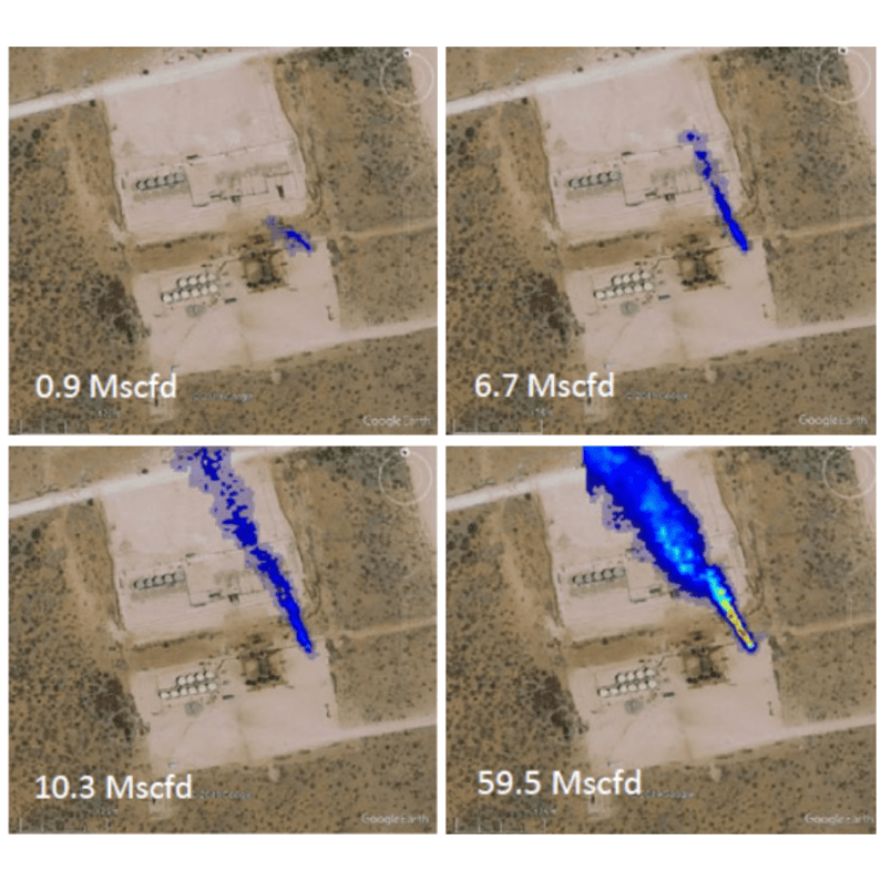 Methane Emission Plume Images from CAMS Study