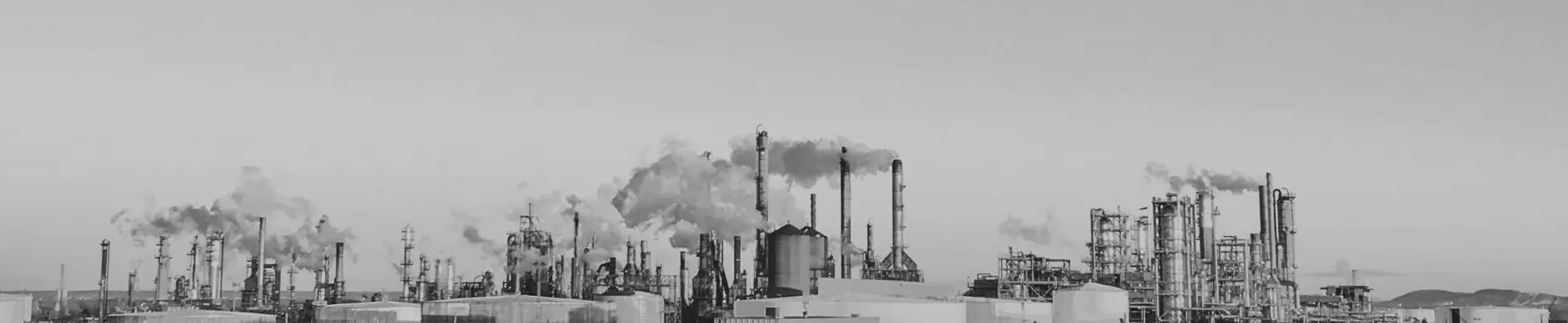 Certified natural gas facility in black and white 