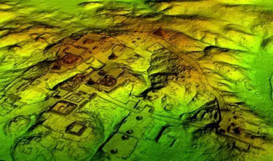 Visual of direct detect LiDAR over Topography